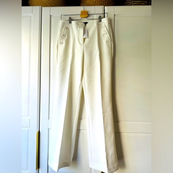 NWT Ann Taylor white sailor pants, size 10 - Picture 1 of 5